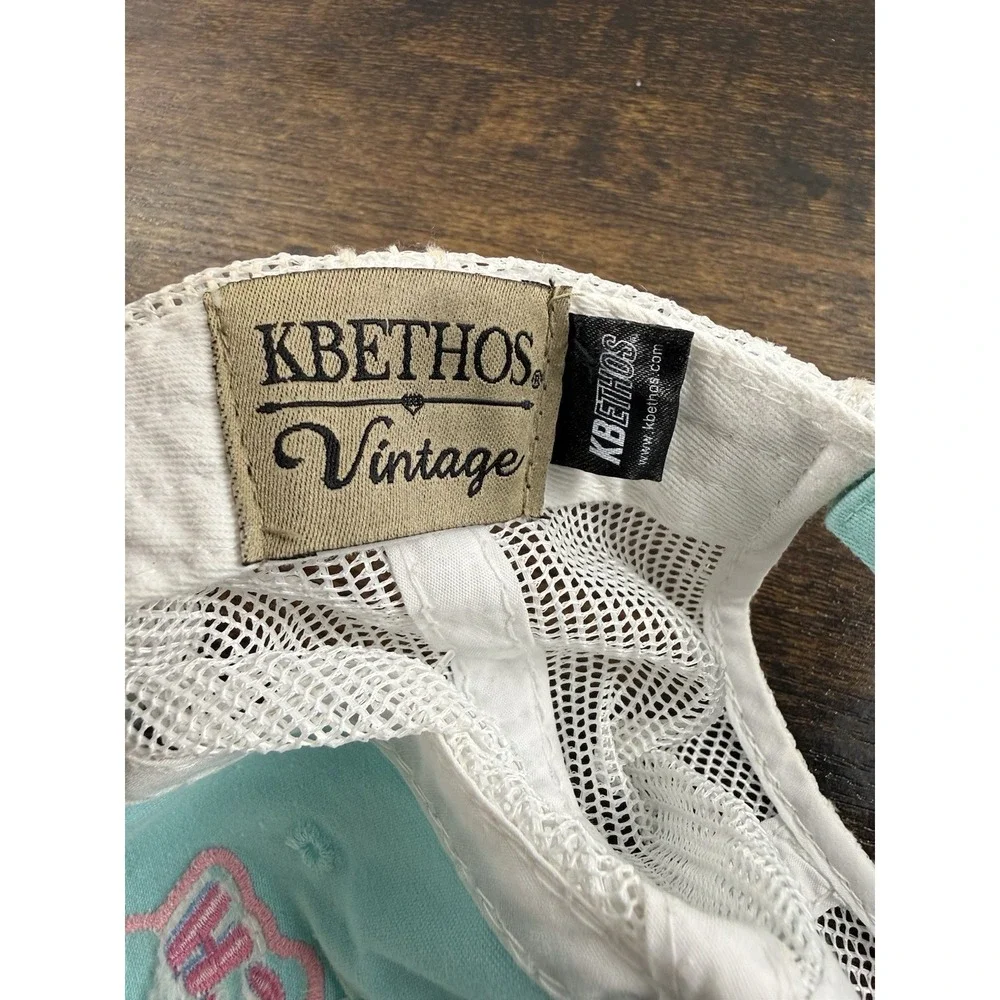 Beach Please‎ Trucker Hat KBETHOS Aqua Distressed Mesh Back Adjustable Cap